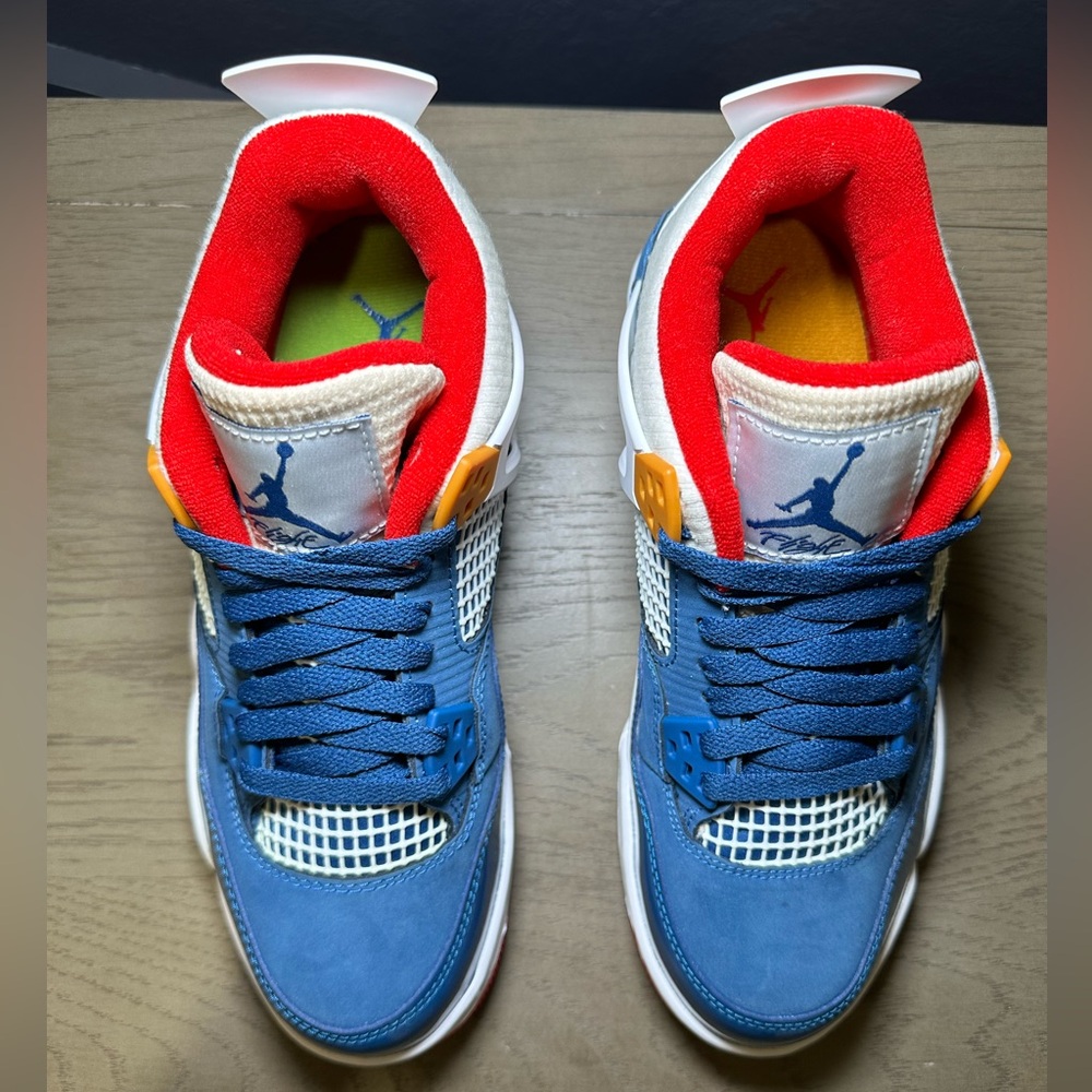 Jordan 4 Retro Messy Room - Blue White Red, Brand New DS WITH OG BOX - Picture 7 of 11